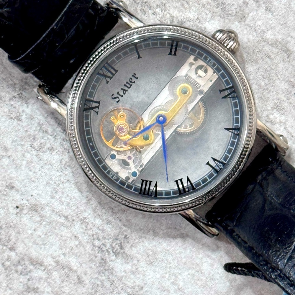 Stauer Verite 42mm Mechanical Skeleton Watch -  See-Through Movement